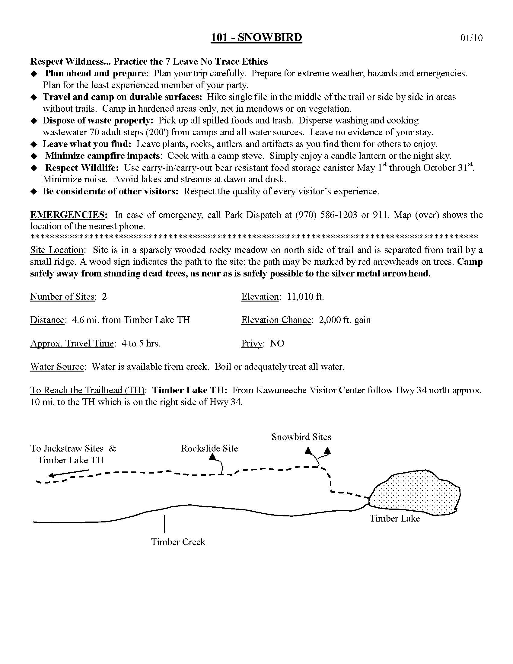 Site 101 Snowbird