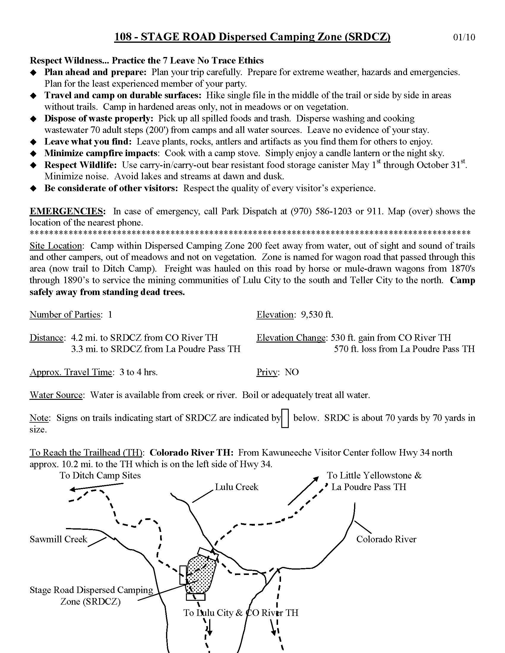 Site 108 Stage Road Dispersed Camping Zone