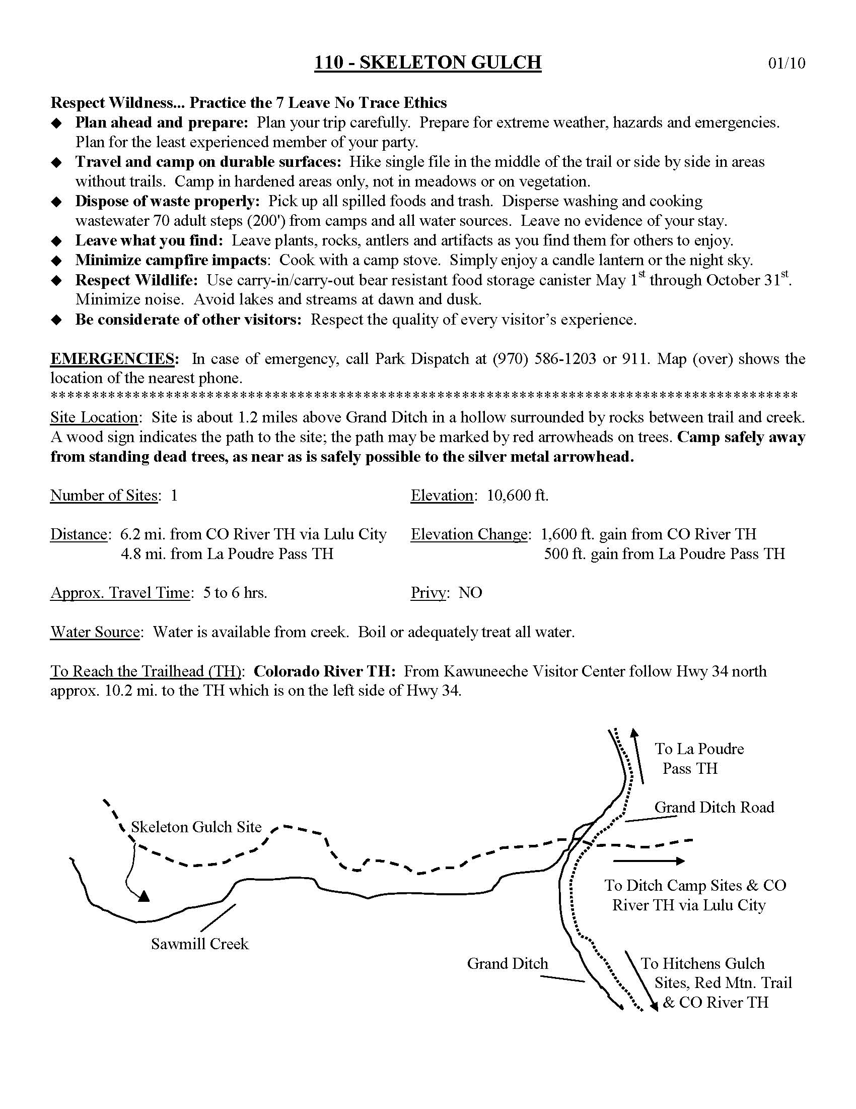 Site 110 Skeleton Gulch