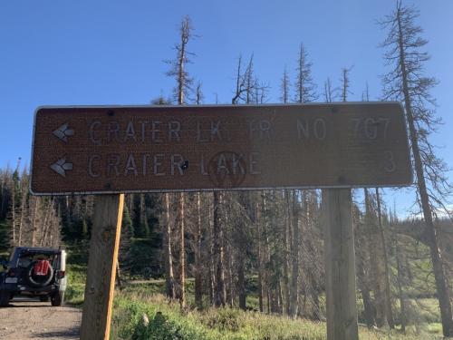 Trailhead sign