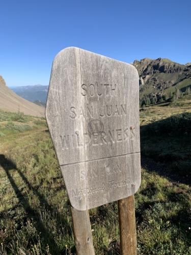 South San Juan Wilderness sign