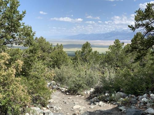 Looking west from Zapata Falls trail