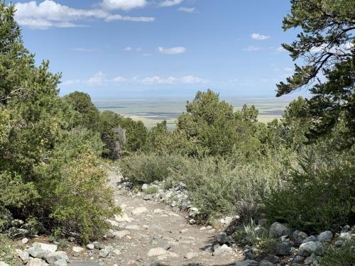 Looking west from Zapata Falls trail